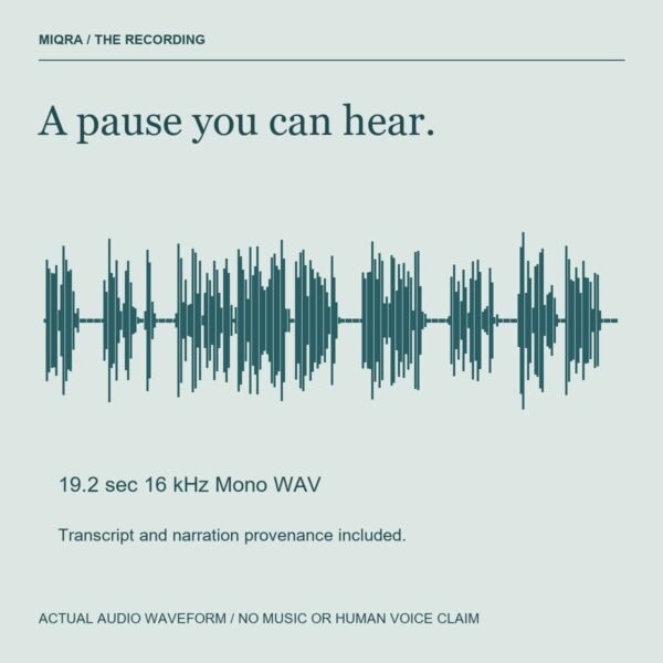 Actual waveform and recording format
